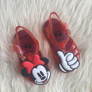 Toddler Girls Minnie Disney Res Jelly Shoes Sz 8
